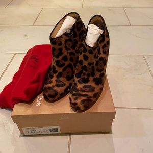 Authentic Christian Louboutin Animal- print wedges